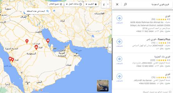 اقرب فروع فوري من موقعي الآن في السعودية