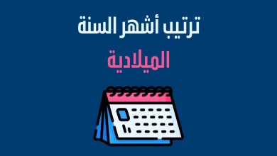 الأشهر الميلادية بترتيب