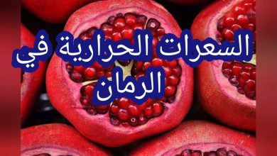 السعرات الحرارية في الرمان