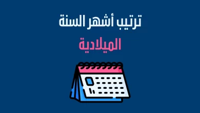 ترتيب الاشهر الميلادية