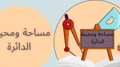 مساحة ومحيط الدائرة