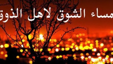 أجمل عبارات في المساء