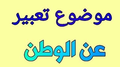 أجمل موضوع تعبير عن الوطن