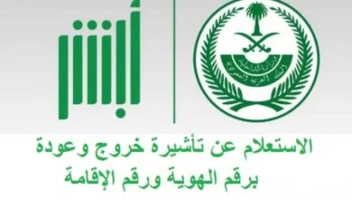 استعلم عن تأشيرة الخروج والعودة باستخدام رقم الإقامة