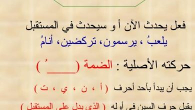 الفعل المضارع