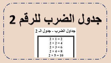 جدول الضرب 2 pdf