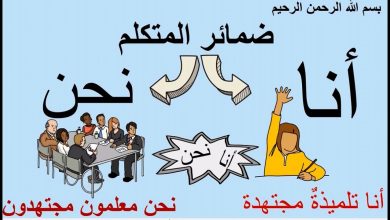 شرح ضمائر المتكلم