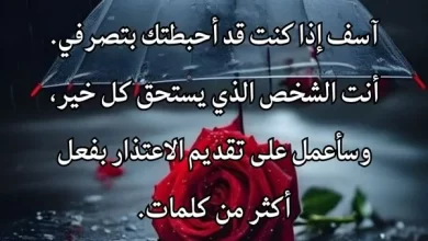 كلمات اعتذار