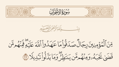 من المؤمنين رجال صدقوا